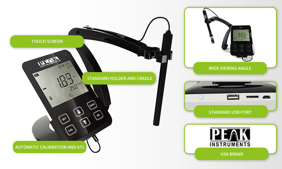 5 дюймовый LCD сенсорный панель Планшет pH mV Meter с 3-точечной калибровкой и высокой точностью